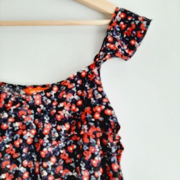 JOE FRESH Sleeveless Scoop Neck Mini Dress Ditsy Floral Print Sz L - Picture 5 of 15